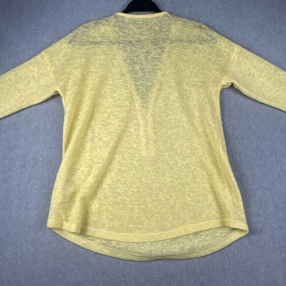 Soft Surroundings Sweater Womens S Valentina 1/2 Zip Yellow Knit V Neck‎ Light - Picture 7 of 7
